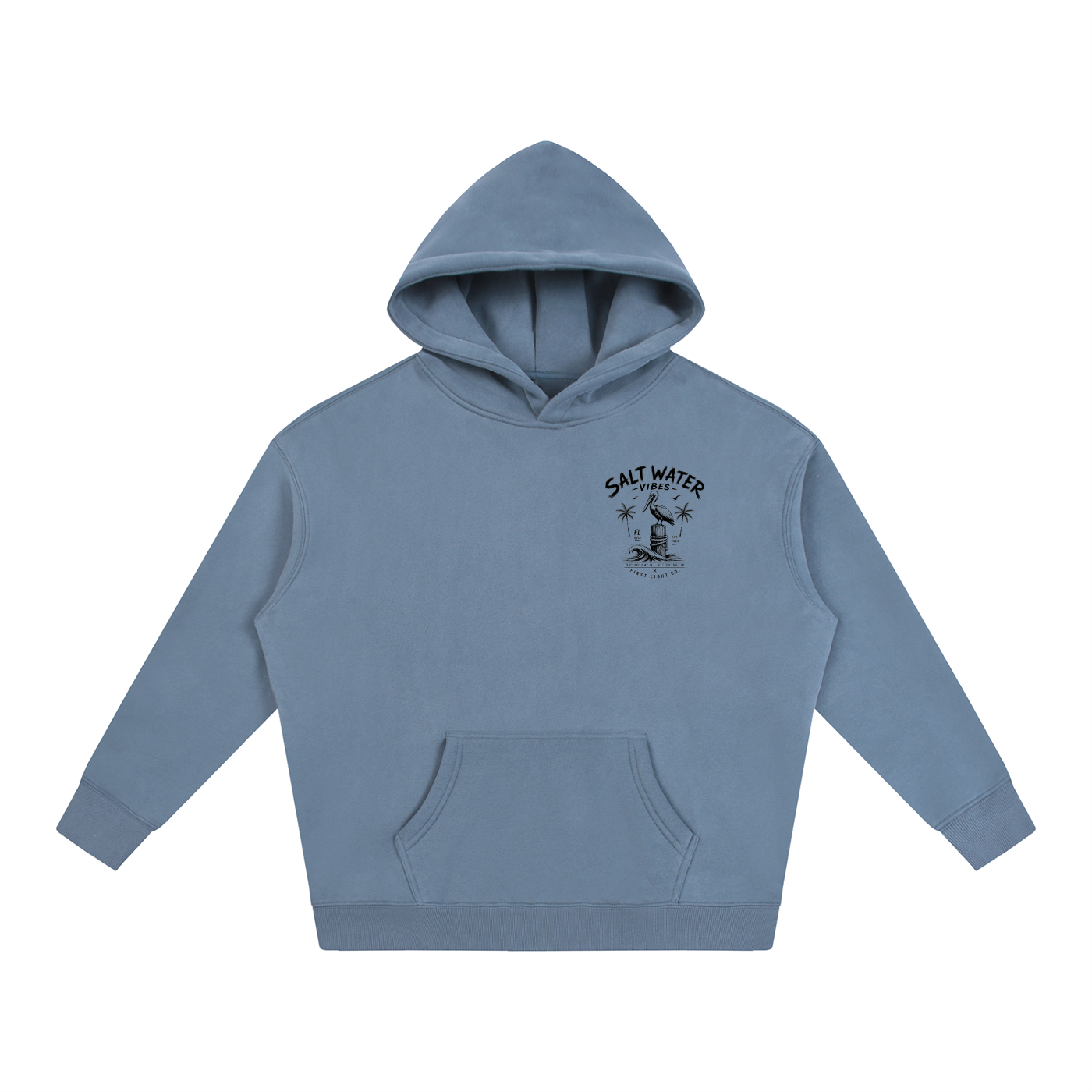 Salt Water Vibes Oversize Fleeced Hoodie