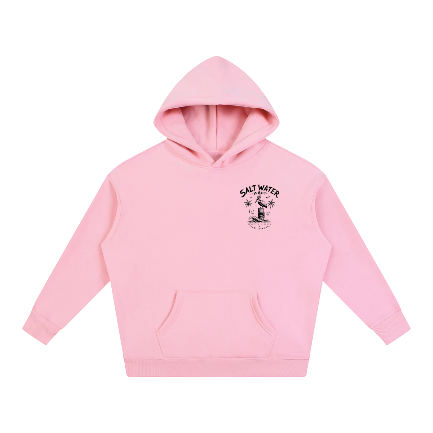 Salt Water Vibes Oversize Fleeced Hoodie