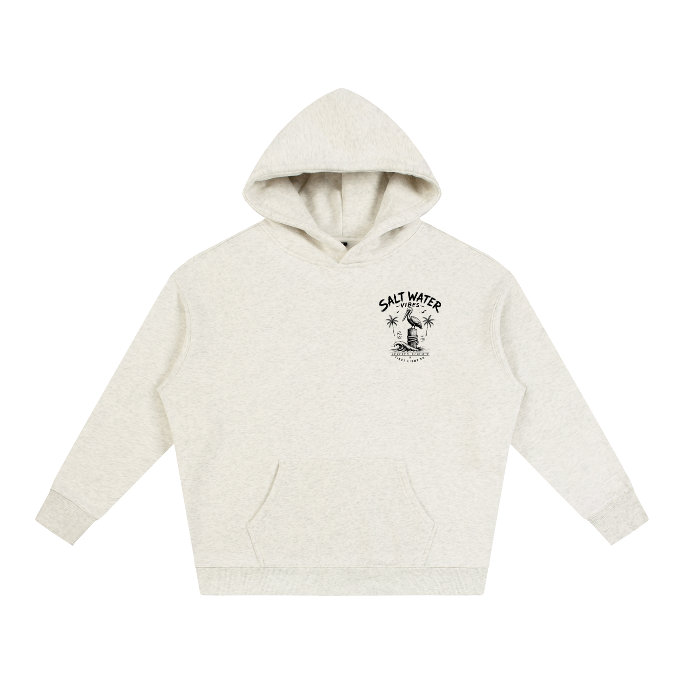 Salt Water Vibes Oversize Fleeced Hoodie